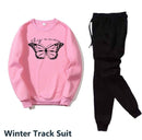 Women’s 2 Pcs Premium Fleece Printed Sweatshirt Tracksuit