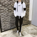 2 Pcs Men,s Polyester Printed Track Suit Impress to Everyone{shirt+trouser+jacket}