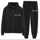2 Pcs Men's Fleece Hoodie Track Suit