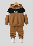 2 Pcs Girl's Polyester Fleece Plain Hoodie