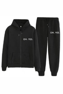 2 Pcs Men's Fleece Hoodie Track Suit