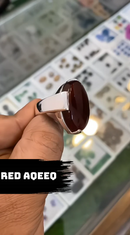Red Aqeeq Ring